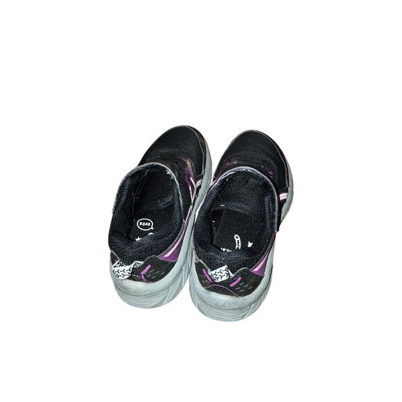 Asics black and purple little girl toddler size 10 - Picture 3 of 10